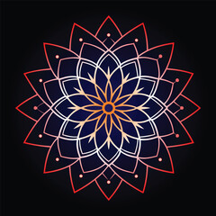 new colorful mandala design vector art