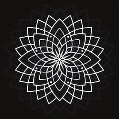 black and white mandala new design