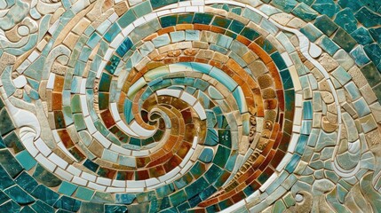 Fototapeta premium Spiral Mosaic Art