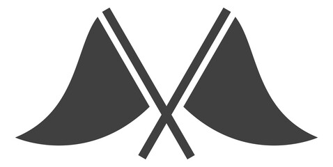 The flag is black and white