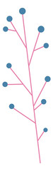 Decorative floral element. Botany icon. Plant branch