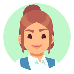 Woman in formal clothes avatar. Team member portrait