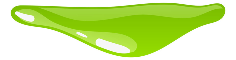 Sticky green liquid. Elastic slime fluid element