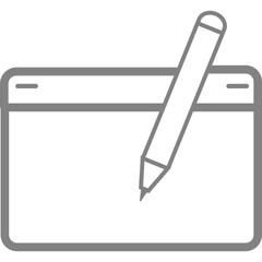 Single isolated icon with outline style icon on white background