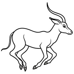 Graceful Antelope in Motion Vector Art