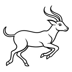 Graceful Antelope in Motion Vector Art