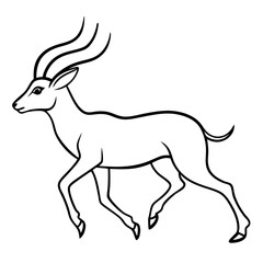 Graceful Antelope in Motion Vector Art