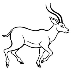 Graceful Antelope in Motion Vector Art