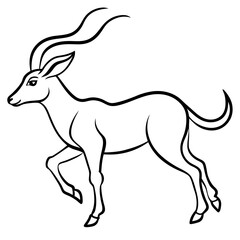 Graceful Antelope in Motion Vector Art