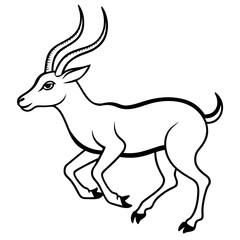 Graceful Antelope in Motion Vector Art