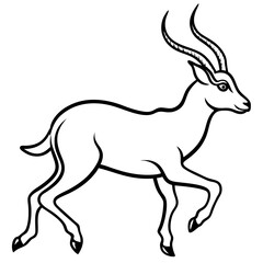 Graceful Antelope in Motion Vector Art