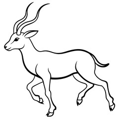 Graceful Antelope in Motion Vector Art