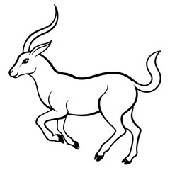 Graceful Antelope in Motion Vector Art