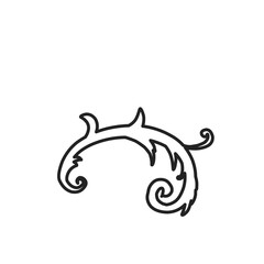 Hand Drawn Floral Swirl 