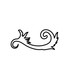 Fototapeta premium Hand Drawn Floral Swirl 