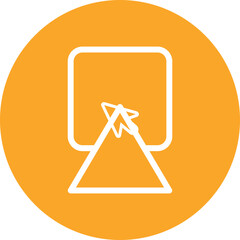 Single isolated icon with outline style icon on white background