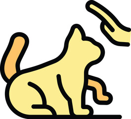 Obraz premium Veterinarian examining a cat's paw with a finger, checking for injuries or health issues