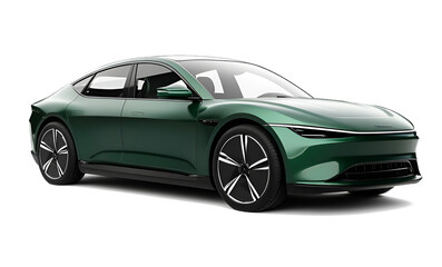Obraz premium Electric car in concept, EV car isolated 