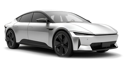Electric car in concept, EV car isolated	