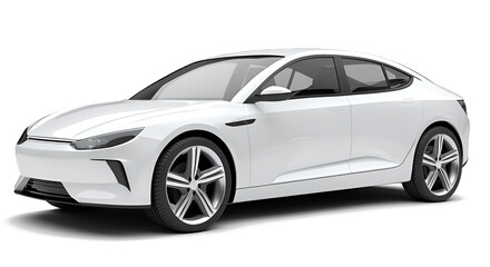 Electric car in concept, EV car isolated	