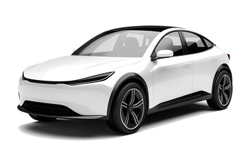 Electric car in concept, EV car isolated	