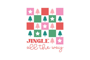 Jungle all the Way, Christmas SVG Typography T shirt  Design