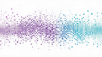 Abstract Purple and Blue Dotted Pattern on White Background