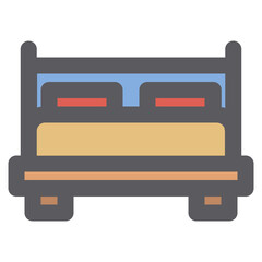 Bed Flat Icons 