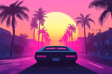 Retro Sunset Drive 