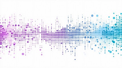 Abstract Background of Purple and Blue Circles on a White Background