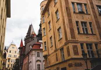 Low angle view of buildings against sky