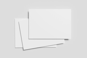 Blank A5 landscape flyer for mockup