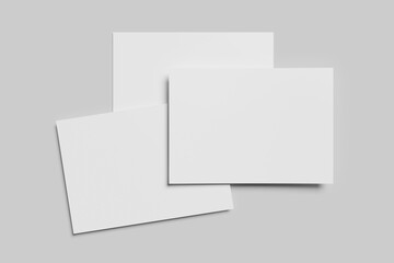 Blank A5 landscape flyer for mockup
