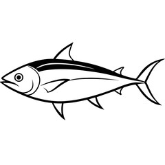 Streamlined Tuna in Bold Vector Design