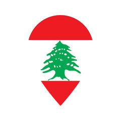 Lebanon flag location icon