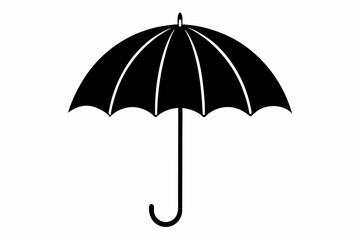 Umbrella silhouette vector illustration perfect for designs prints and creative projects.