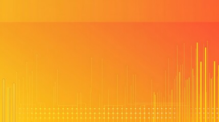 Fototapeta premium Abstract gradient background in orange, yellow and red colors with a grid at the bottom.