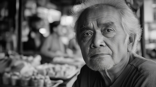 Oderman op straat in azie, hij bereid streetfood