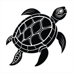 Turtle silhouette vector