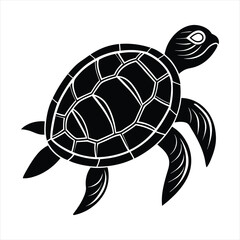 Turtle silhouette vector