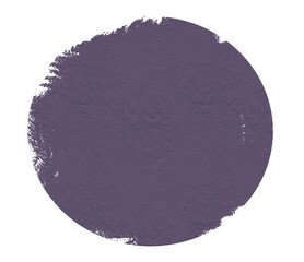 Circular brush stroke in deep purple with a textured edge