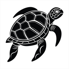 Turtle silhouette vector