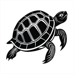 Turtle silhouette vector