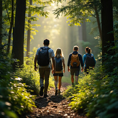 Obraz premium Walking in the forest
