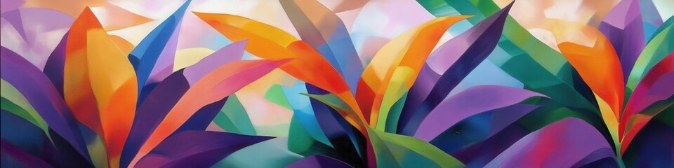 Obraz premium Beautiful painting of exotic flowers 