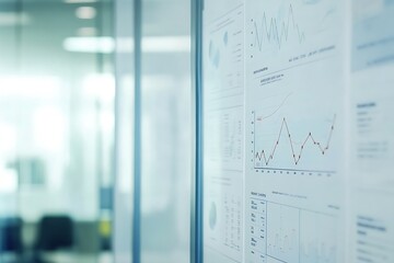 Charts and Graphs on a Whiteboard in an Office