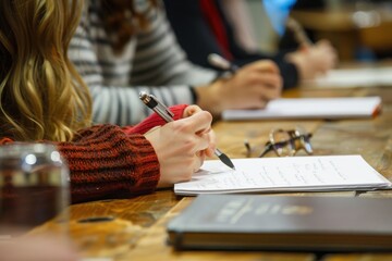 Individuals working on laptops in a cozy indoor cafe setting during the afternoon, surrounded by warm lighting and a relaxed atmosphere