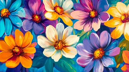 A vibrant flower design brings happiness and color, making any room feel like springtime
