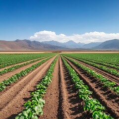 Farmers using precision irrigation to enhance soil moisture in arid regions