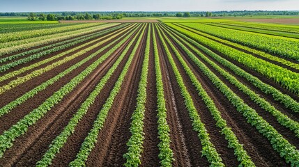 Fertile soil supporting diverse crops in a rural farming community